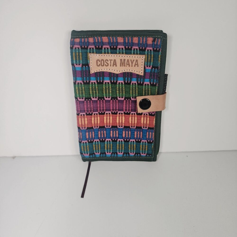 Vintage Costa Maya Handwoven Wallet - Vibrant Mayan Textile - Boho Artisan Style